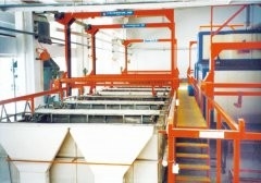 Automatic pickling and phosphating production line for bicycle